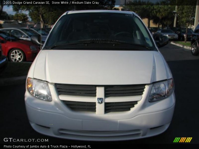 Stone White / Medium Slate Gray 2005 Dodge Grand Caravan SE