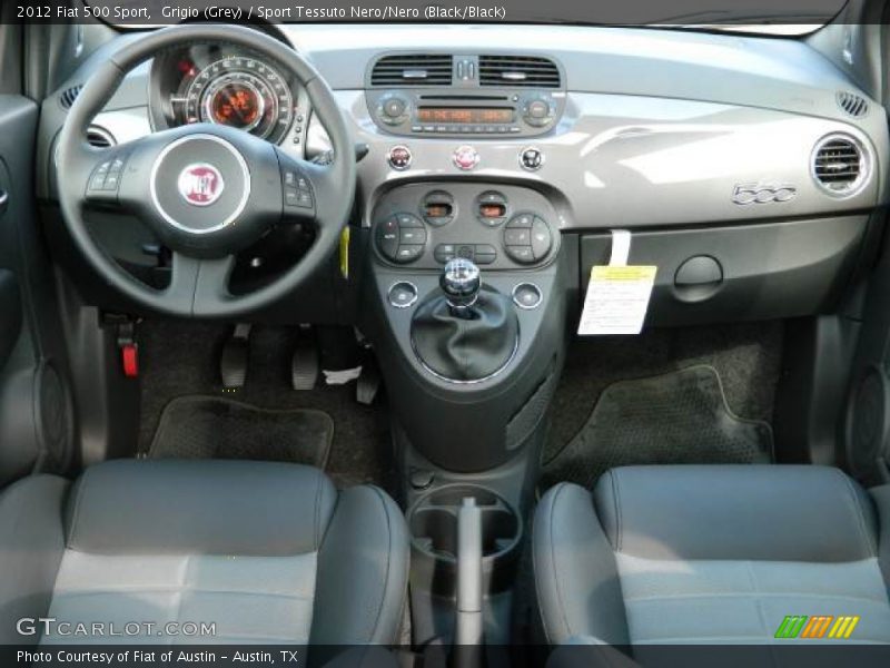 Grigio (Grey) / Sport Tessuto Nero/Nero (Black/Black) 2012 Fiat 500 Sport