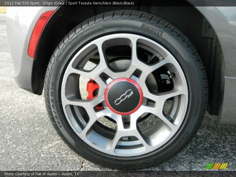 Grigio (Grey) / Sport Tessuto Nero/Nero (Black/Black) 2012 Fiat 500 Sport