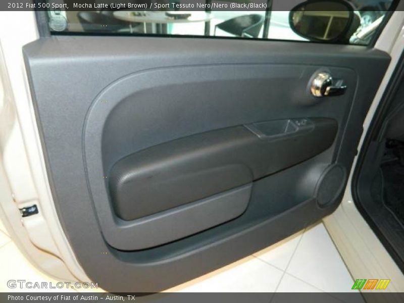 Mocha Latte (Light Brown) / Sport Tessuto Nero/Nero (Black/Black) 2012 Fiat 500 Sport