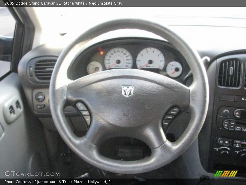 Stone White / Medium Slate Gray 2005 Dodge Grand Caravan SE