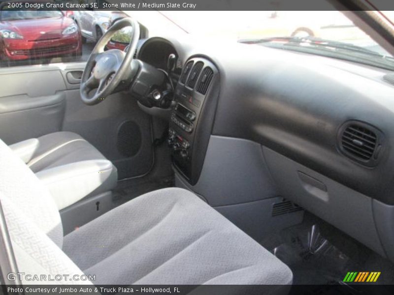 Stone White / Medium Slate Gray 2005 Dodge Grand Caravan SE