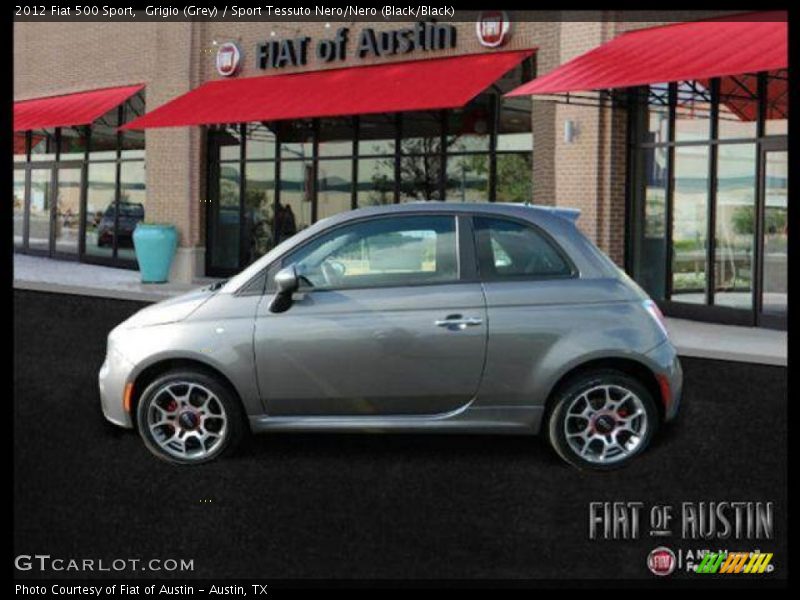 Grigio (Grey) / Sport Tessuto Nero/Nero (Black/Black) 2012 Fiat 500 Sport