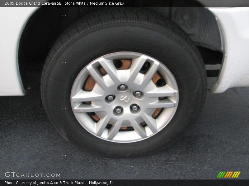 Stone White / Medium Slate Gray 2005 Dodge Grand Caravan SE
