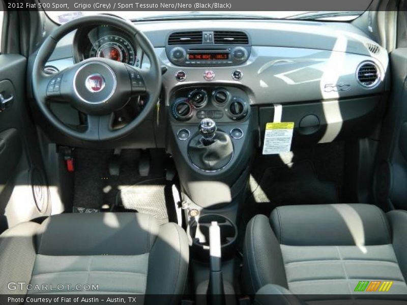 Grigio (Grey) / Sport Tessuto Nero/Nero (Black/Black) 2012 Fiat 500 Sport