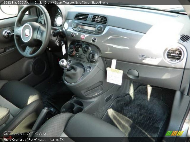 Grigio (Grey) / Sport Tessuto Nero/Nero (Black/Black) 2012 Fiat 500 Sport