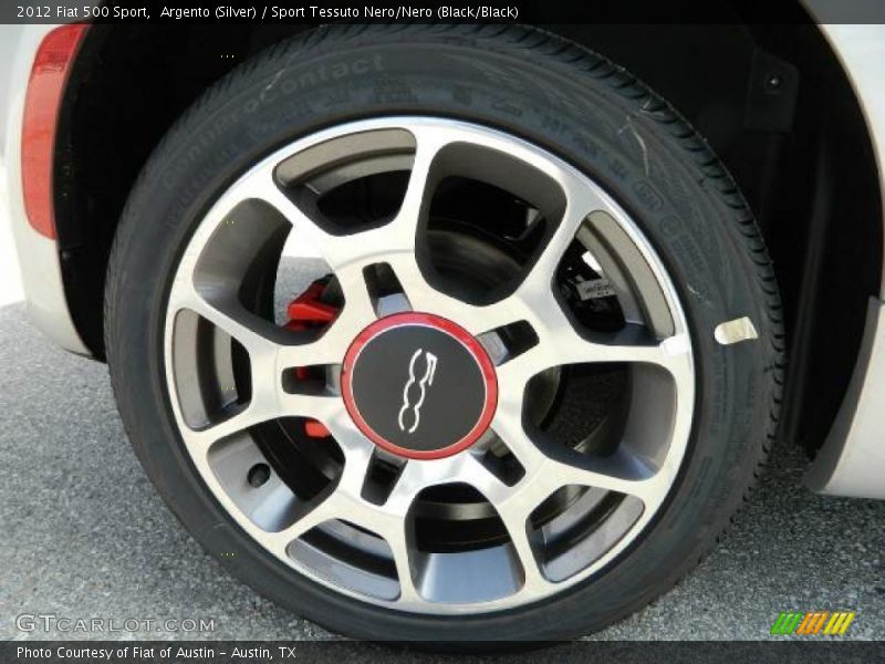 Argento (Silver) / Sport Tessuto Nero/Nero (Black/Black) 2012 Fiat 500 Sport