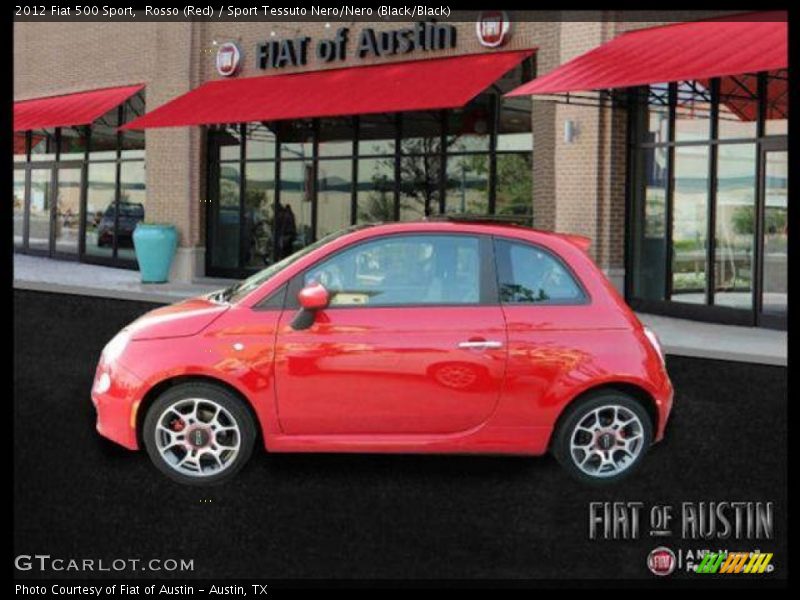 Rosso (Red) / Sport Tessuto Nero/Nero (Black/Black) 2012 Fiat 500 Sport
