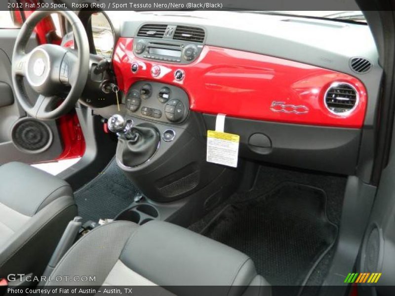 Rosso (Red) / Sport Tessuto Nero/Nero (Black/Black) 2012 Fiat 500 Sport