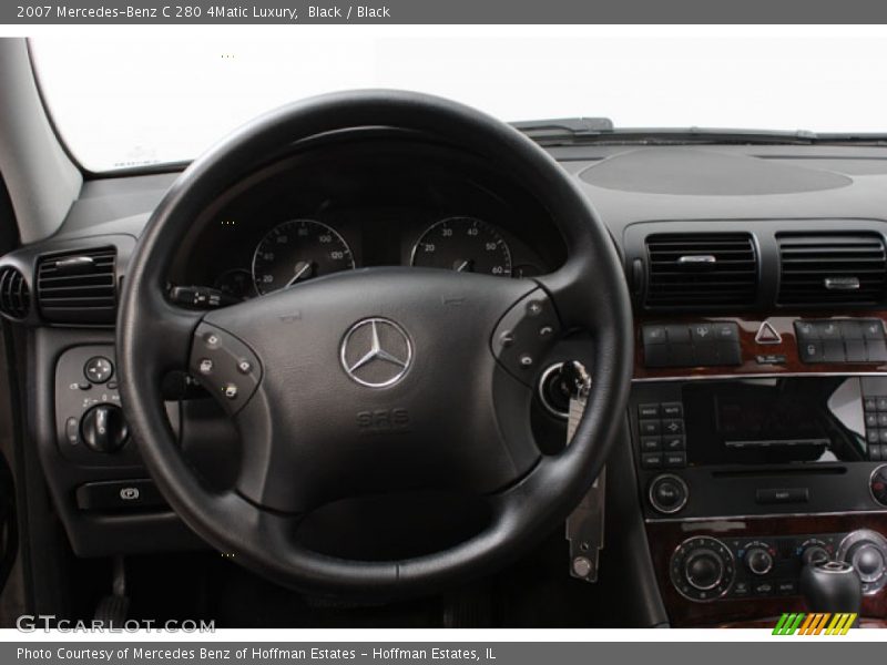 Black / Black 2007 Mercedes-Benz C 280 4Matic Luxury