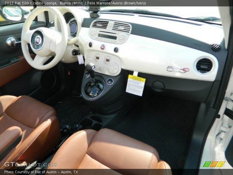 Dashboard of 2012 500 c cabrio Lounge