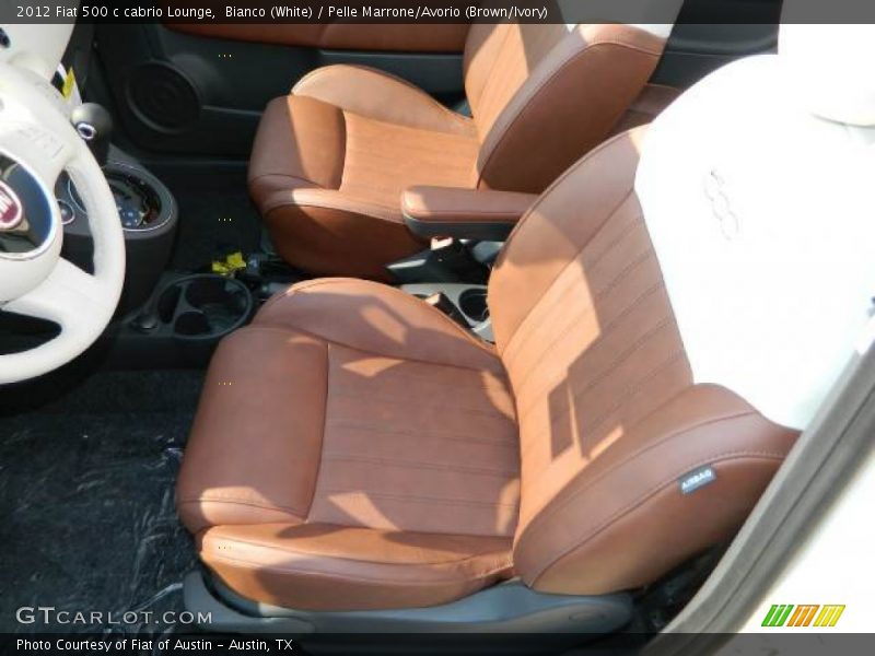  2012 500 c cabrio Lounge Pelle Marrone/Avorio (Brown/Ivory) Interior