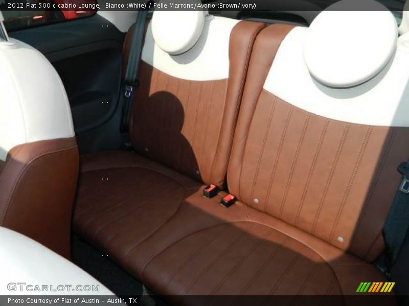  2012 500 c cabrio Lounge Pelle Marrone/Avorio (Brown/Ivory) Interior