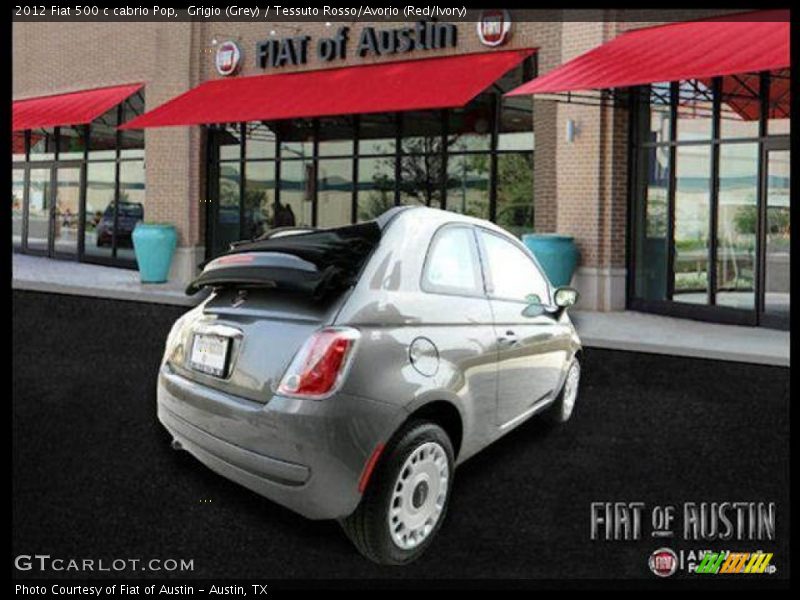 Grigio (Grey) / Tessuto Rosso/Avorio (Red/Ivory) 2012 Fiat 500 c cabrio Pop