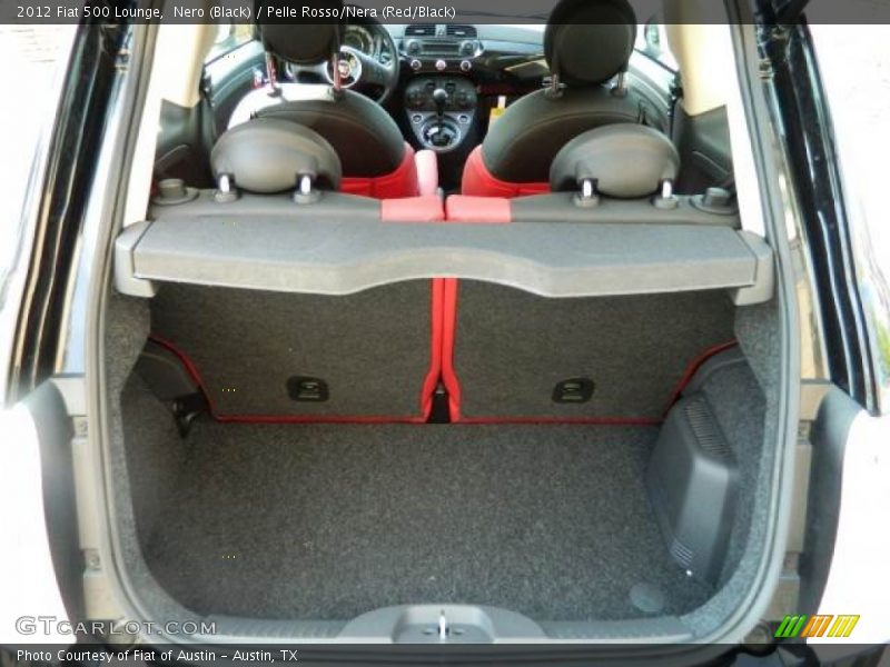 Nero (Black) / Pelle Rosso/Nera (Red/Black) 2012 Fiat 500 Lounge