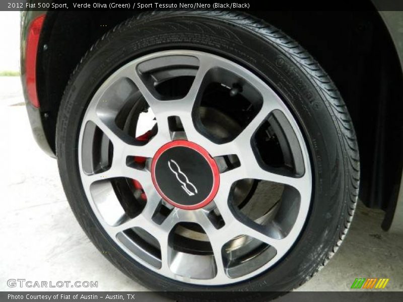 Verde Oliva (Green) / Sport Tessuto Nero/Nero (Black/Black) 2012 Fiat 500 Sport