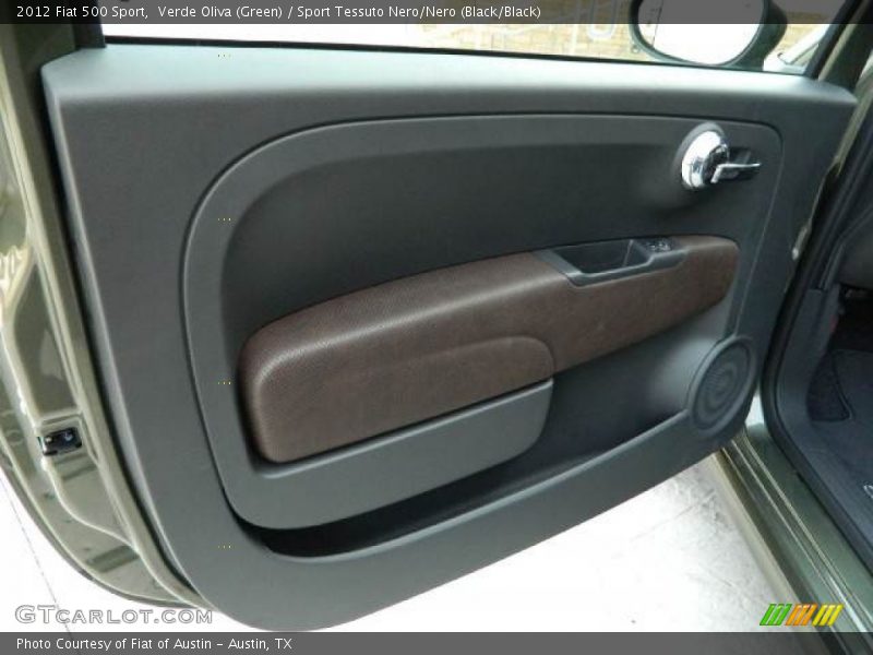 Verde Oliva (Green) / Sport Tessuto Nero/Nero (Black/Black) 2012 Fiat 500 Sport