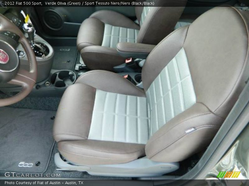 Verde Oliva (Green) / Sport Tessuto Nero/Nero (Black/Black) 2012 Fiat 500 Sport