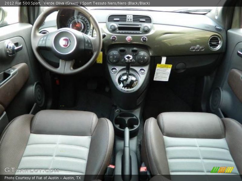 Verde Oliva (Green) / Sport Tessuto Nero/Nero (Black/Black) 2012 Fiat 500 Sport