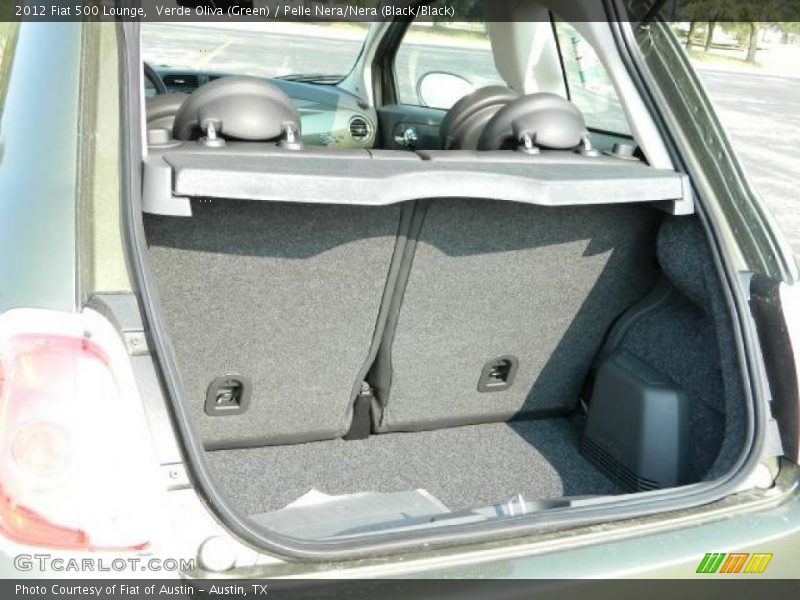 Verde Oliva (Green) / Pelle Nera/Nera (Black/Black) 2012 Fiat 500 Lounge