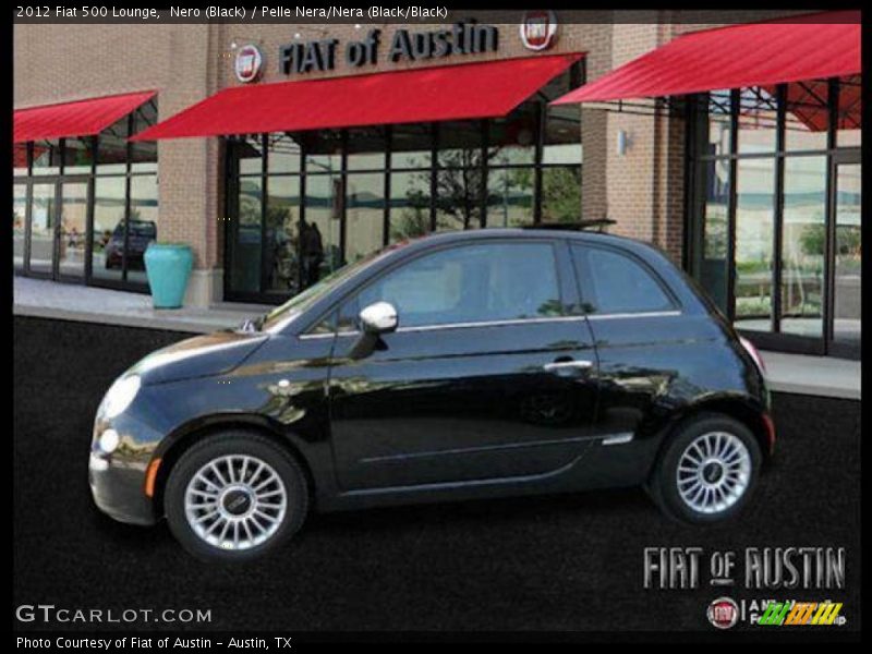 Nero (Black) / Pelle Nera/Nera (Black/Black) 2012 Fiat 500 Lounge