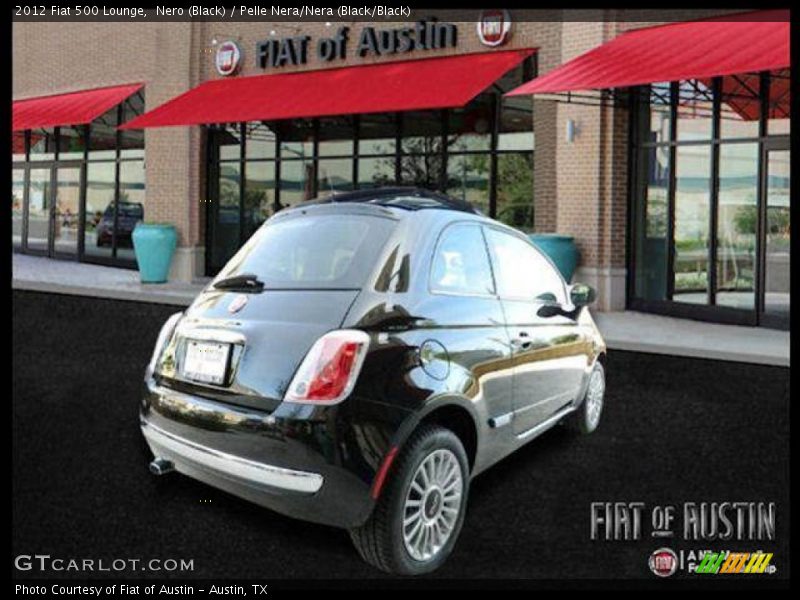 Nero (Black) / Pelle Nera/Nera (Black/Black) 2012 Fiat 500 Lounge