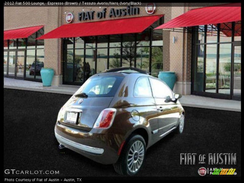 Espresso (Brown) / Tessuto Avorio/Nero (Ivory/Black) 2012 Fiat 500 Lounge