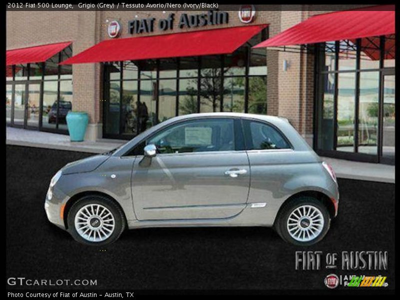 Grigio (Grey) / Tessuto Avorio/Nero (Ivory/Black) 2012 Fiat 500 Lounge