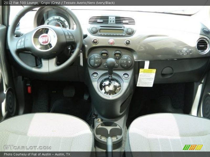 Grigio (Grey) / Tessuto Avorio/Nero (Ivory/Black) 2012 Fiat 500 Lounge