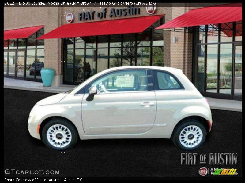 Mocha Latte (Light Brown) / Tessuto Grigio/Nero (Grey/Black) 2012 Fiat 500 Lounge