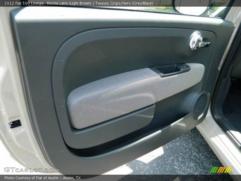 Mocha Latte (Light Brown) / Tessuto Grigio/Nero (Grey/Black) 2012 Fiat 500 Lounge