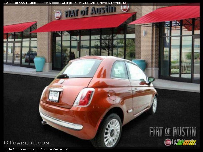 Rame (Copper Orange) / Tessuto Grigio/Nero (Grey/Black) 2012 Fiat 500 Lounge