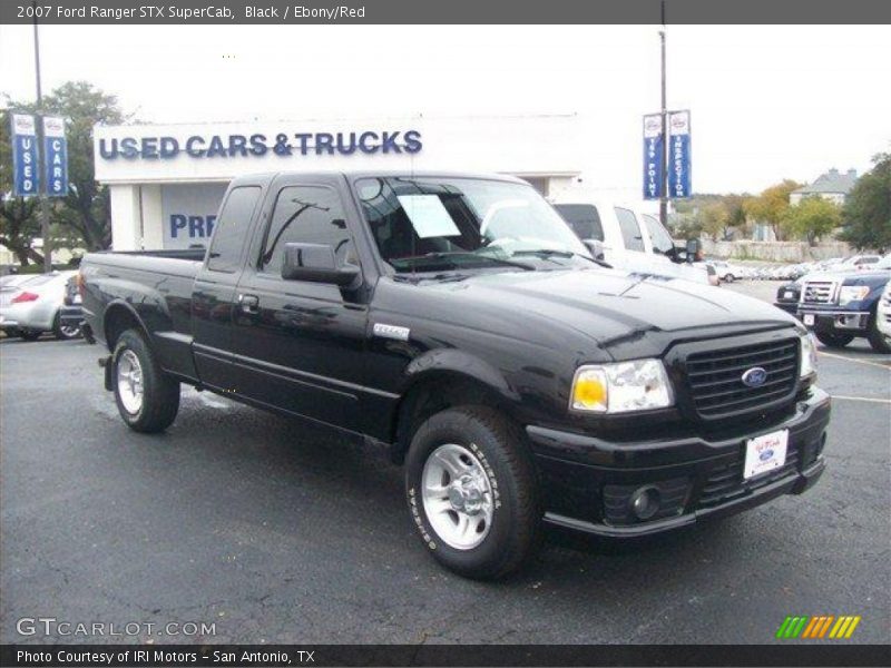 Black / Ebony/Red 2007 Ford Ranger STX SuperCab