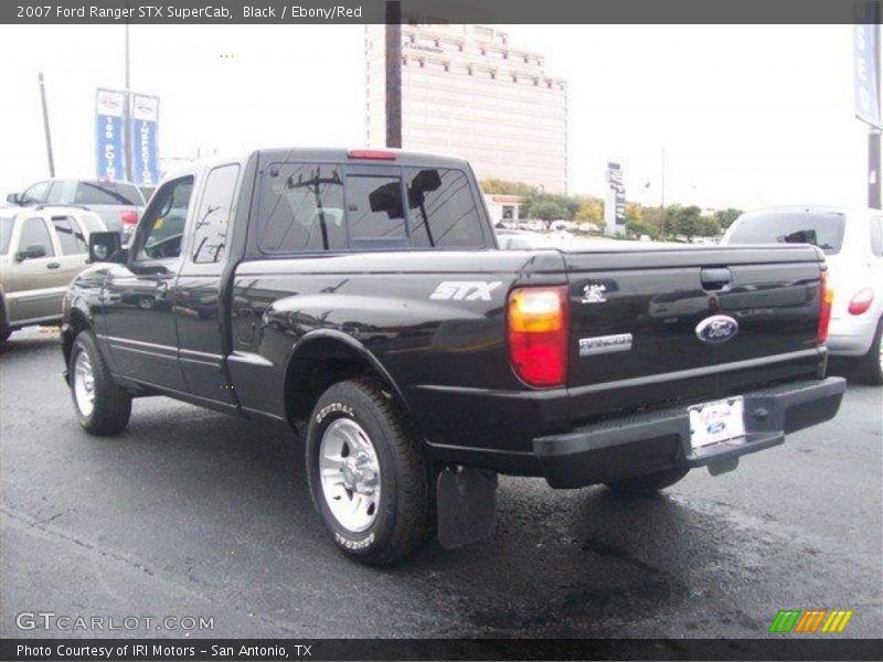 Black / Ebony/Red 2007 Ford Ranger STX SuperCab