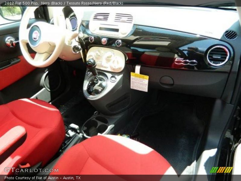 Nero (Black) / Tessuto Rosso/Nero (Red/Black) 2012 Fiat 500 Pop