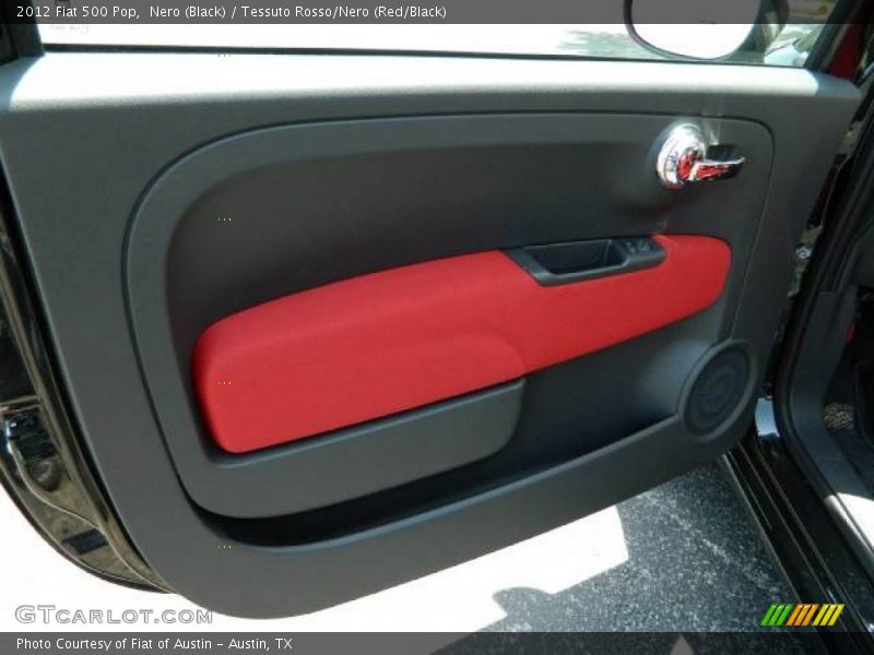 Nero (Black) / Tessuto Rosso/Nero (Red/Black) 2012 Fiat 500 Pop