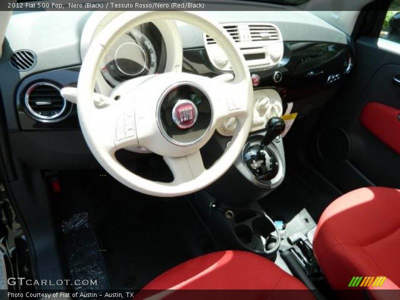 Nero (Black) / Tessuto Rosso/Nero (Red/Black) 2012 Fiat 500 Pop
