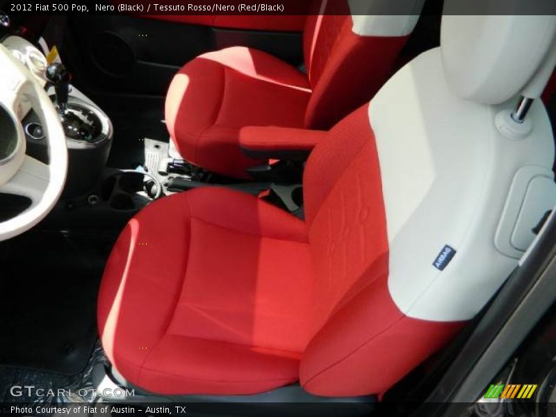 Nero (Black) / Tessuto Rosso/Nero (Red/Black) 2012 Fiat 500 Pop