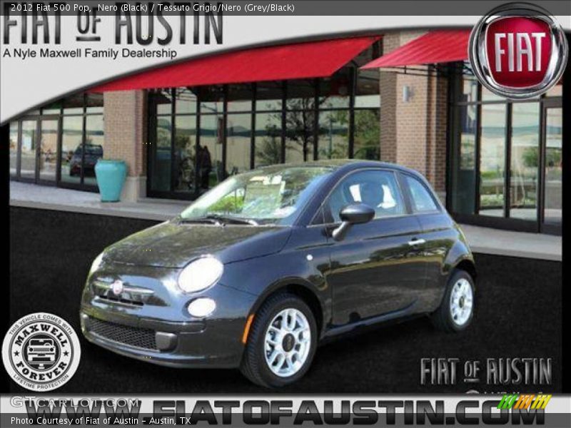 Nero (Black) / Tessuto Grigio/Nero (Grey/Black) 2012 Fiat 500 Pop