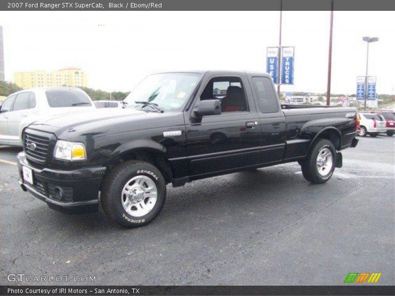 Black / Ebony/Red 2007 Ford Ranger STX SuperCab