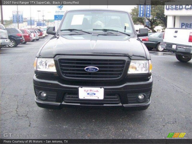 Black / Ebony/Red 2007 Ford Ranger STX SuperCab