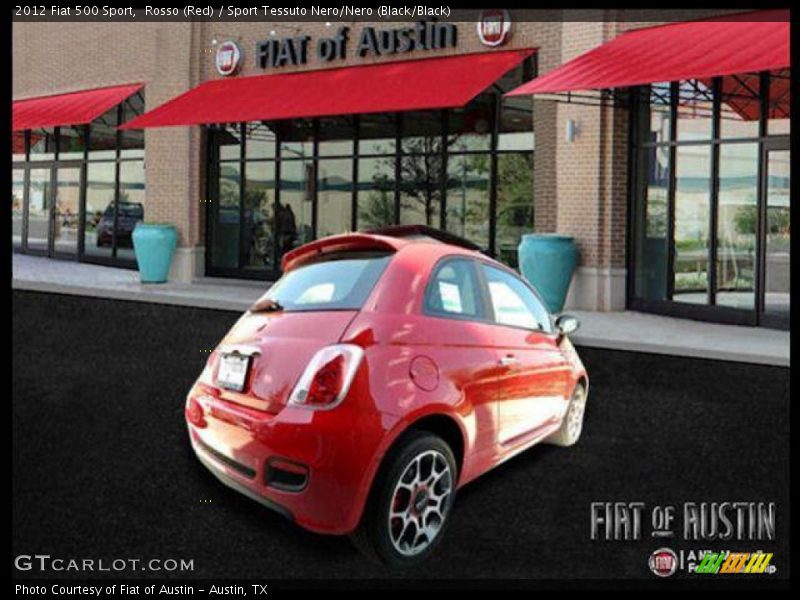 Rosso (Red) / Sport Tessuto Nero/Nero (Black/Black) 2012 Fiat 500 Sport