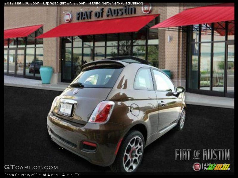 Espresso (Brown) / Sport Tessuto Nero/Nero (Black/Black) 2012 Fiat 500 Sport