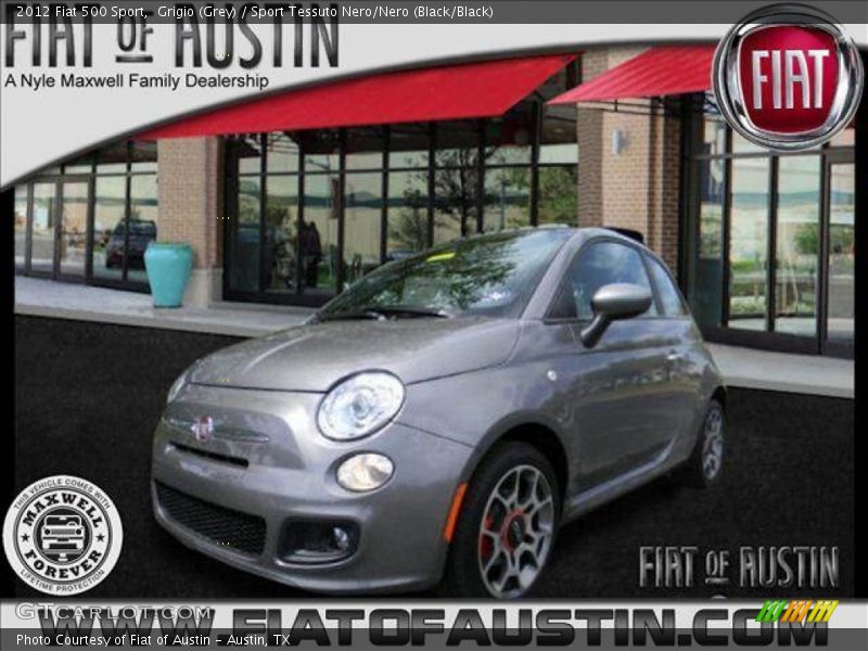 Grigio (Grey) / Sport Tessuto Nero/Nero (Black/Black) 2012 Fiat 500 Sport