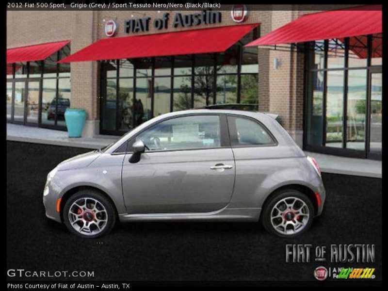 Grigio (Grey) / Sport Tessuto Nero/Nero (Black/Black) 2012 Fiat 500 Sport