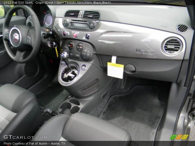 Grigio (Grey) / Sport Tessuto Nero/Nero (Black/Black) 2012 Fiat 500 Sport