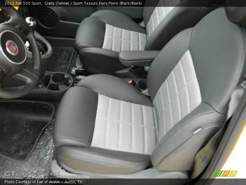 Giallo (Yellow) / Sport Tessuto Nero/Nero (Black/Black) 2012 Fiat 500 Sport