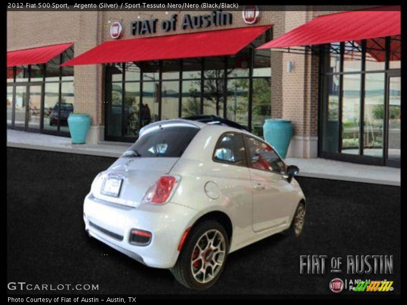 Argento (Silver) / Sport Tessuto Nero/Nero (Black/Black) 2012 Fiat 500 Sport