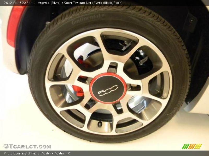 Argento (Silver) / Sport Tessuto Nero/Nero (Black/Black) 2012 Fiat 500 Sport