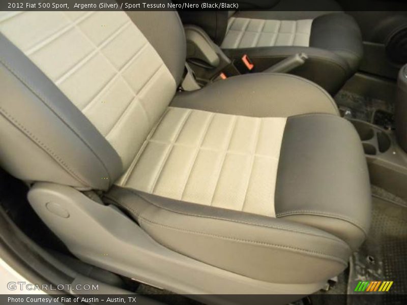 Argento (Silver) / Sport Tessuto Nero/Nero (Black/Black) 2012 Fiat 500 Sport